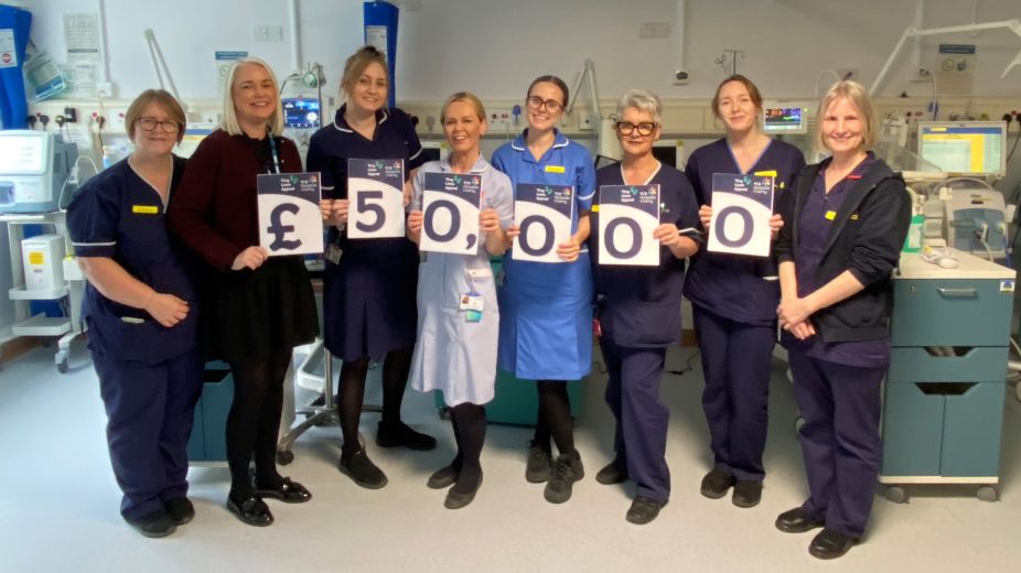 Nursing staff celebrate reaching £50,000 in just a few weeks for the Tiny Lives Appeal