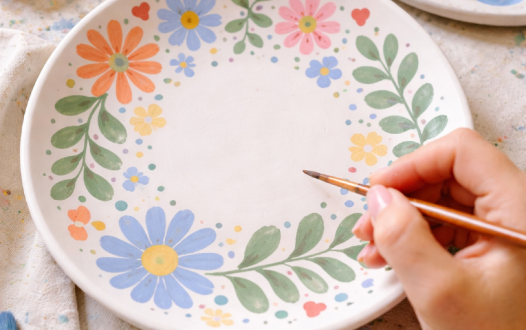 Painting a side plate