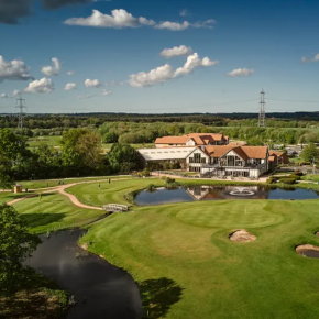 Arial view of sandburn hall