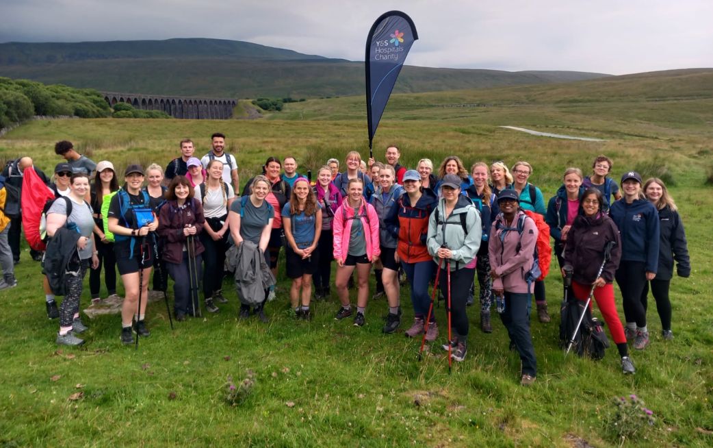 group of walkers gathered together