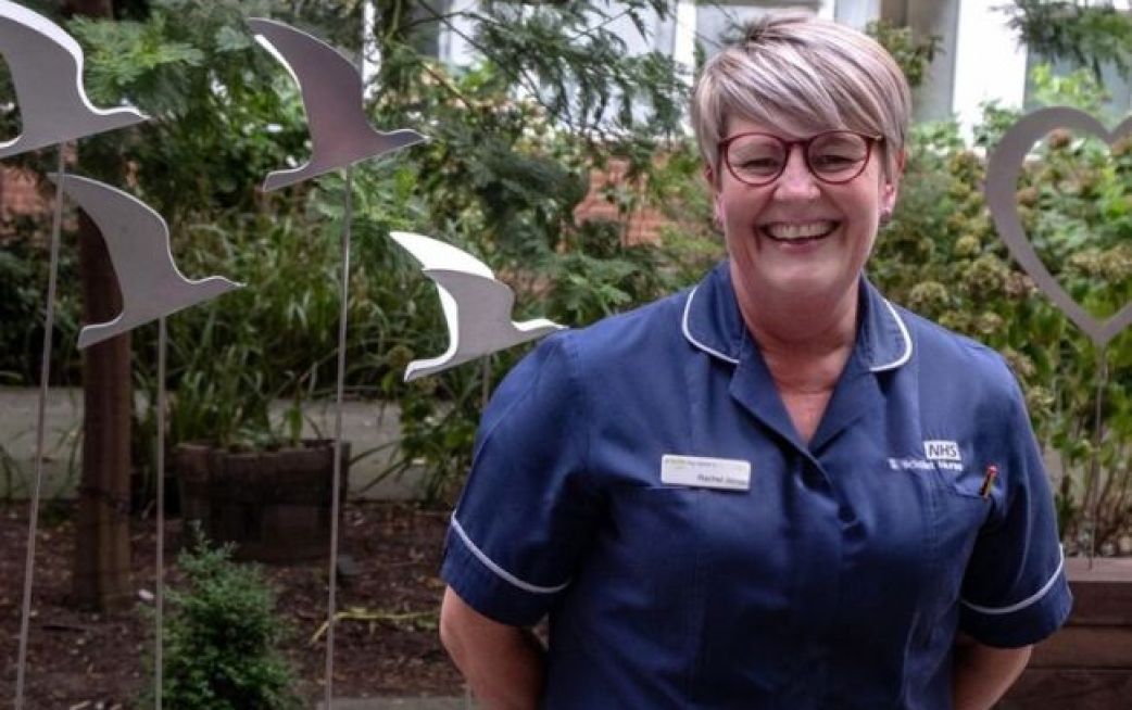 nurse in garden