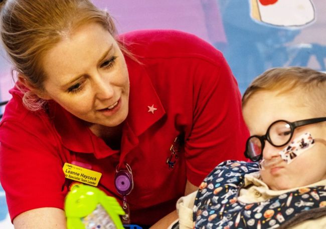 play worker with patient