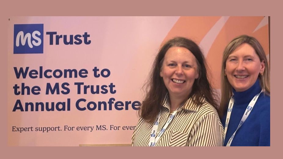 Julie and her colleague at the MS 2026 conference