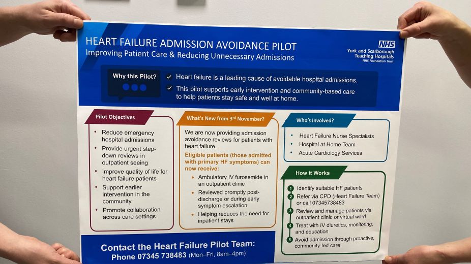 2 nurses and a speciality Dr holding a poster about the pilot